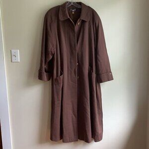 Searle brown coat womens size 14 trench